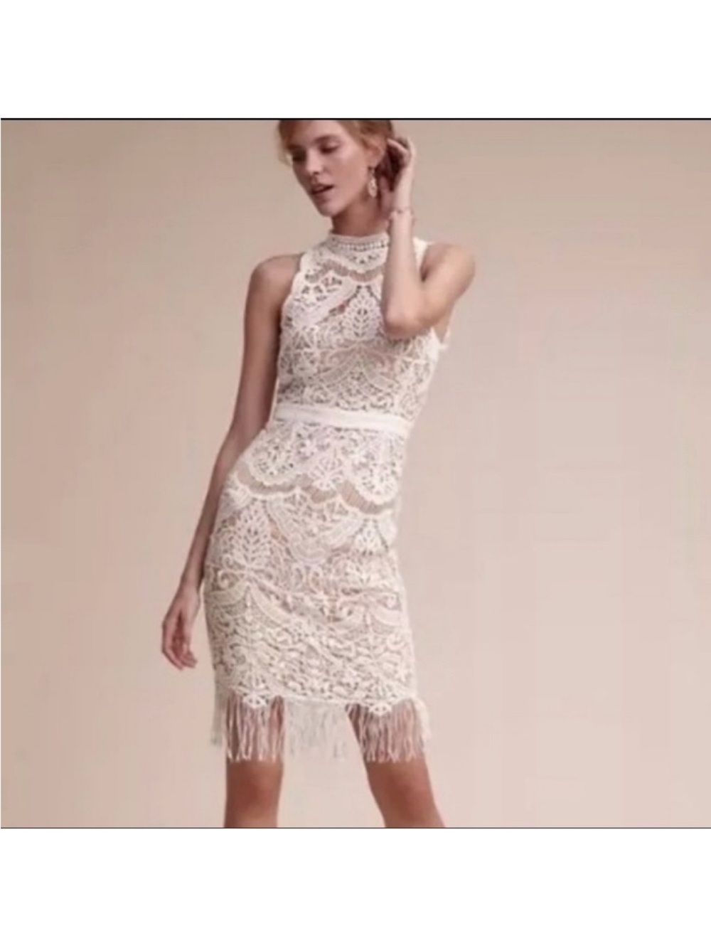 Saylor Marcella Flapper Dress White - Picture 3 of 16